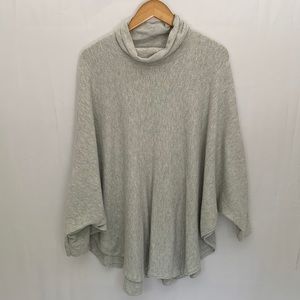 Pure Jill by J. Jill Cowl Neck Waffle Knit Poncho Sweater Grey Size XS /S
